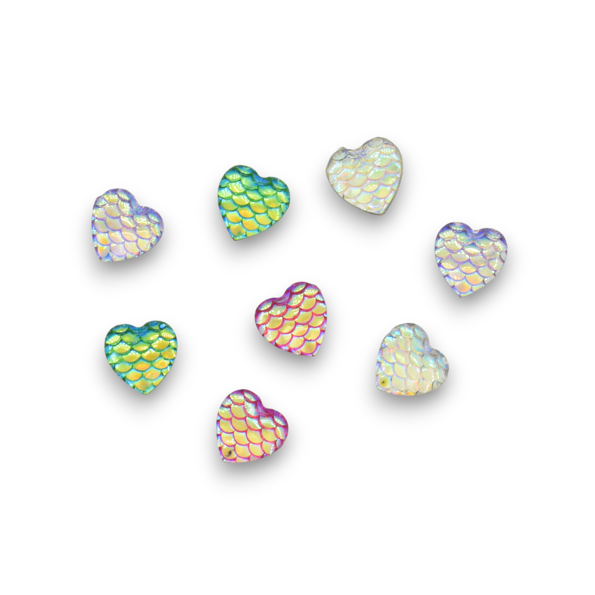 Mermaid Hearts - Specialty 3d Gems (Aurora Borealis)